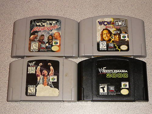 WWF WAR ZONE WCW NWO TOUR 2000 5 GAMES N64 NINTENDO 64