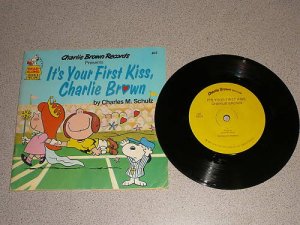 PEANUTS HE'S YOUR DOG & FIRST KISS CHARLIE RECORD BOOK