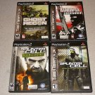 SPLINTER CELL GHOST SIX PS2 4 GAMES COLLECTION MATURE