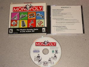 MONOPOLY LIVE ACTION 3D GAME PC CD ROM XP