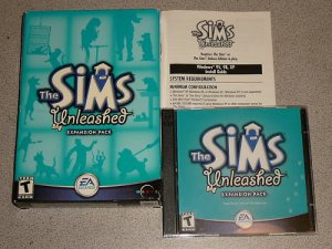 THE SIMS UNLEASHED BIG BOX PC CD BOXED 100% COMPLETE