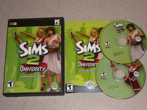 SIMS 2 UNIVERSITY EXPANSION PACK PC CD BOXED 100%