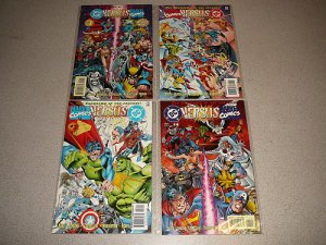 DC VERSUS MARVEL COMICS 1-4 COMPLETE WITH PROMO ITEMS