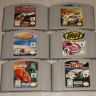 6 RACING GAMES DRIVING N64 NINTENDO RR 64 TOP GEAR GT64