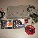 PLAYSTATION PS1 SYSTEM CONTROLLERS GAMES 7501 WORKING