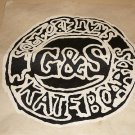 G&S SKATEBOARD PATCH IRON ON 12" DIAMETER VINTAGE RARE