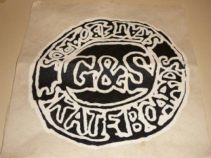 G&S SKATEBOARD PATCH IRON ON 12" DIAMETER VINTAGE RARE