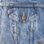 LEVI'S VINTAGE TRUCKER JACKET IN LIGHT ACID WASH DENIM Button #777 size Large - MADE IN USA