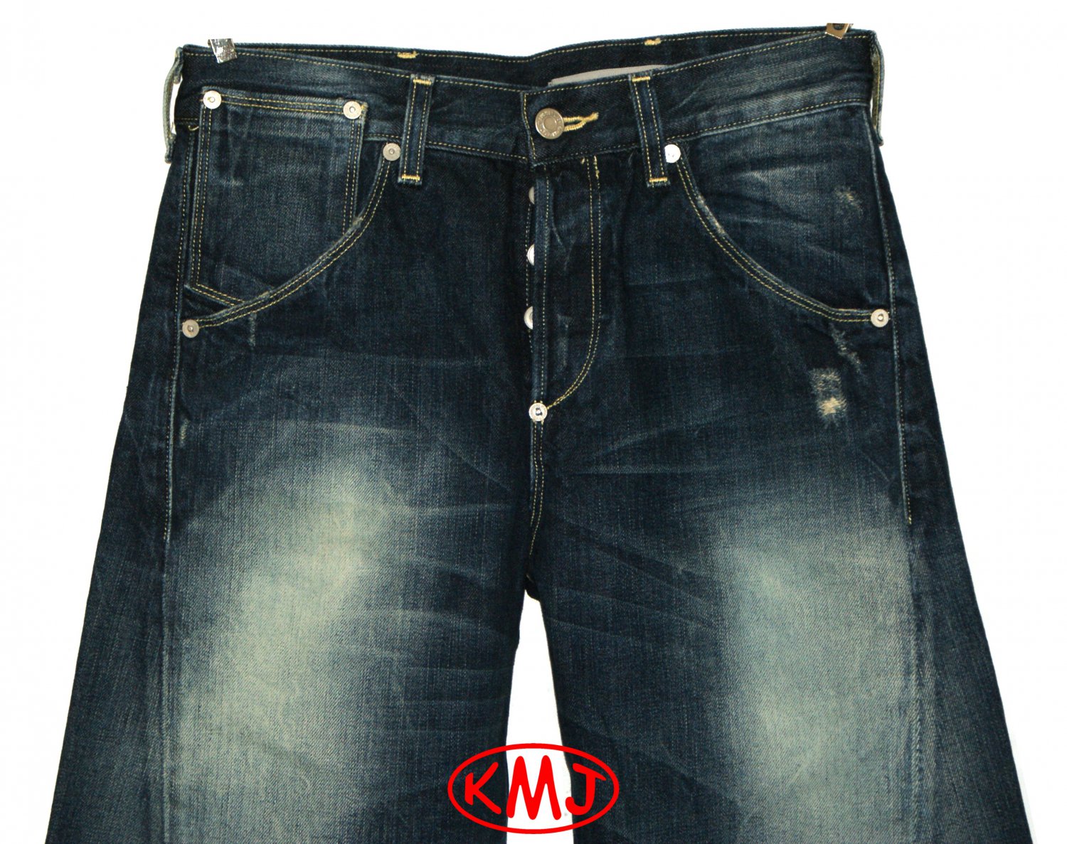 dark blue distressed jeans mens