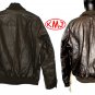 $130.00 BRAND NEW LEVI'S BOMBER FAUX LEATHER DARK BROWN ZIPPER & SNAP BUTTON JACKET in size XL
