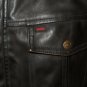 $130.00 BRAND NEW LEVI'S BOMBER FAUX LEATHER DARK BROWN ZIPPER & SNAP BUTTON JACKET in size XL