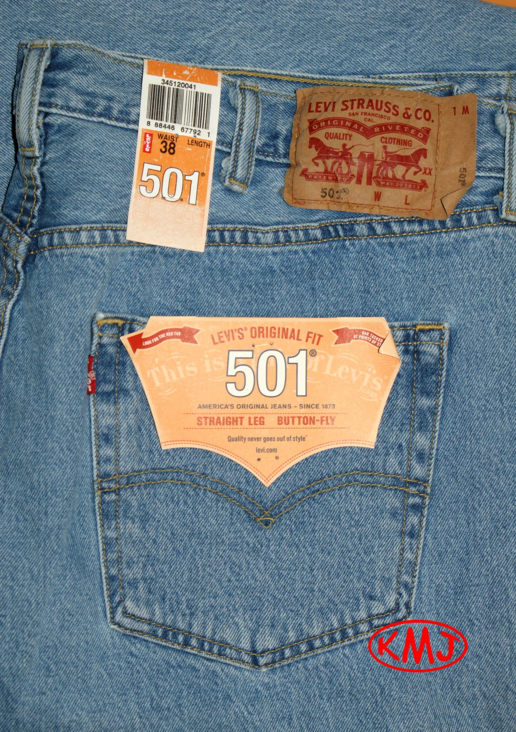 Brand New Levi S Classic 501 Button Fly Padre Cutoff Medium Stonewash