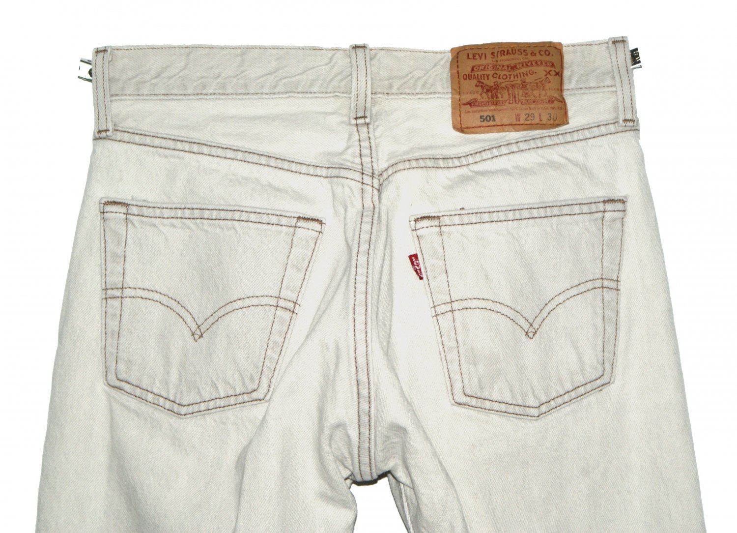 VINTAGE 1997 LEVI'S CLASSIC 501 LIGHT GRAY DENIM JEANS - Made in USA ...