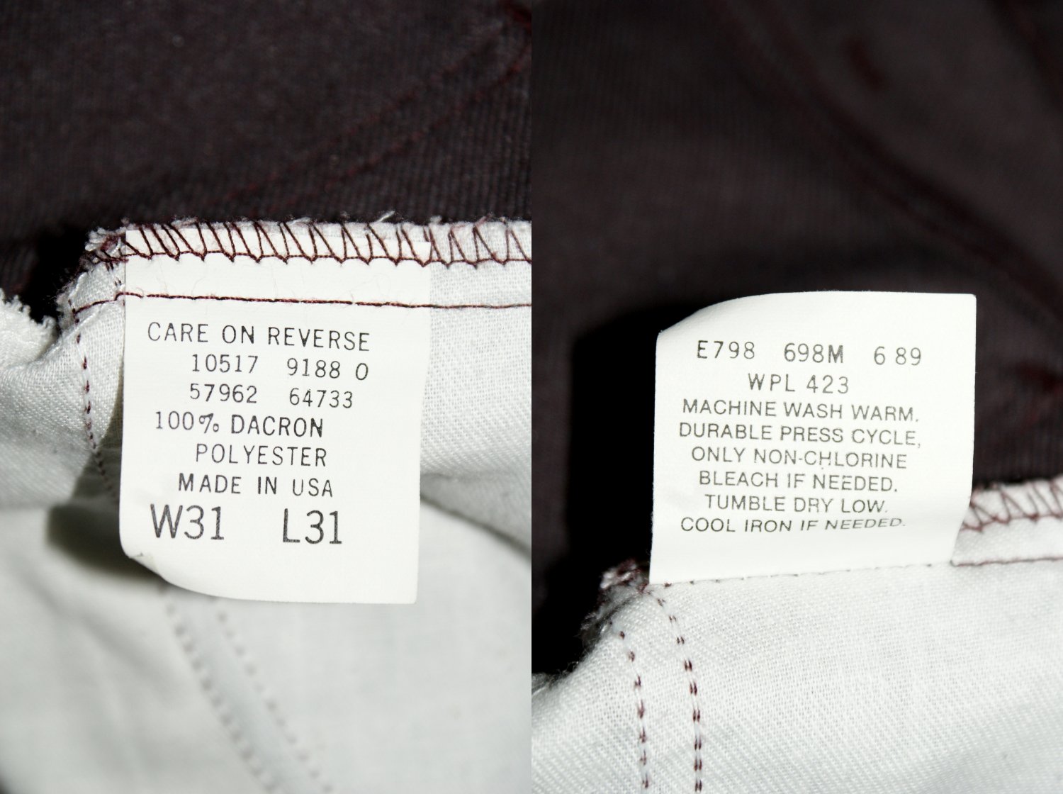 levis w31 size