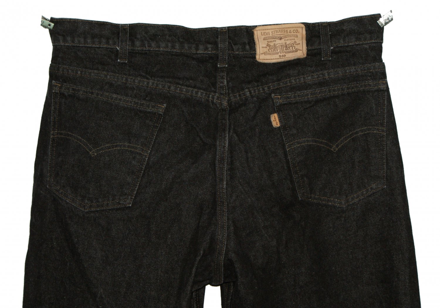 1991 LEVI'S VINTAGE 540 RELAXED FIT BLACK DENIM JEANS Made In USA - W38 ...
