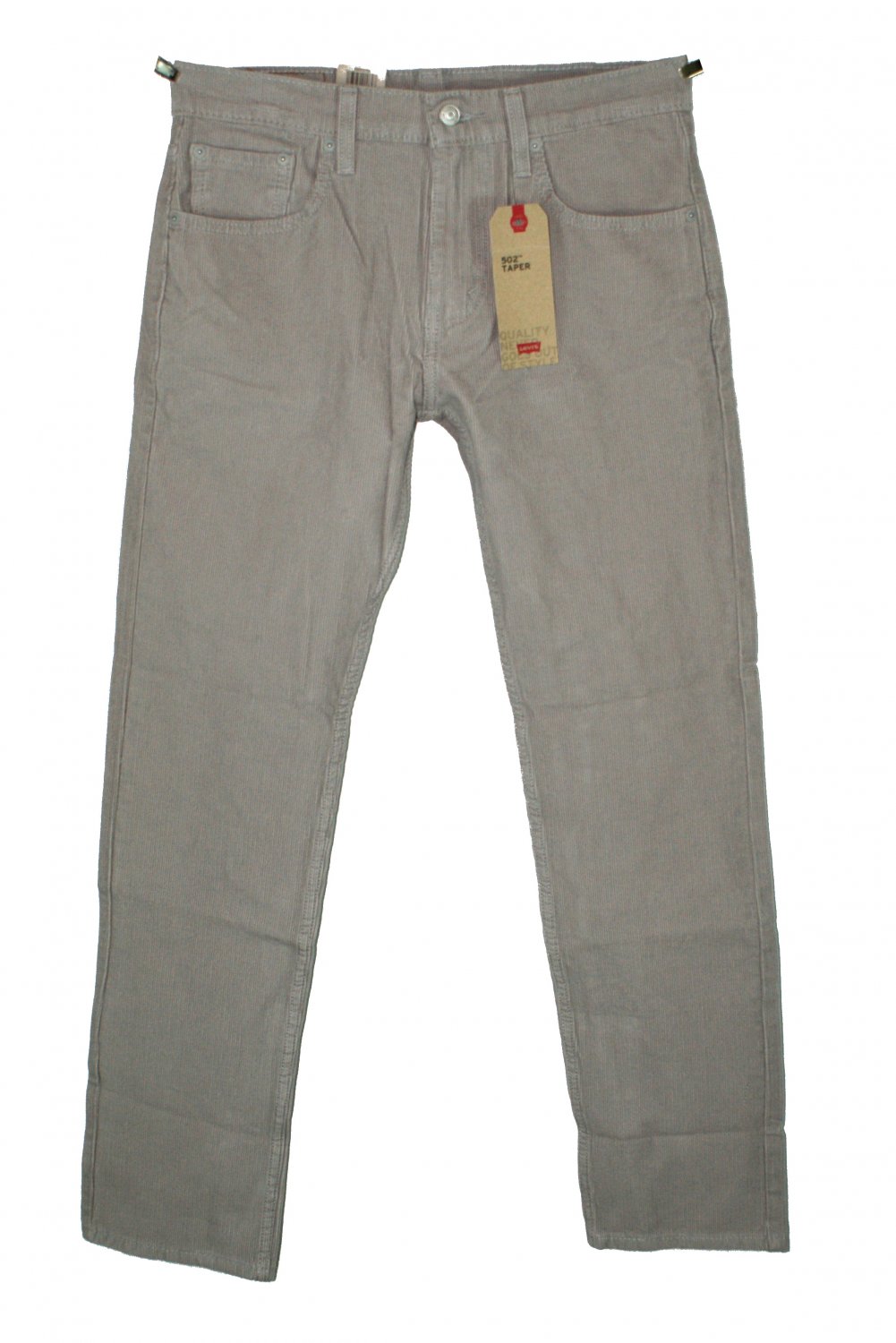 $69.50 LEVI'S 502 REGULAR TAPER CORDUROY OPAL GREY CORDS WARP STRETCH