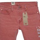 $69.50 LEVI'S 502 TAPER BURNT RUSSET WHISKERS PINK STRETCH PANTS in size W30 L32 (actual 30 30)