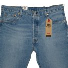 $69.50 LEVI'S 501 '93 STRAIGHT CROPPED LIGHT BLUE STRETCH DENIM BUTTON-FLY JEANS W38
