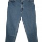 VINTAGE 1996 LEVI'S 553 RELAXED TAPERED LEG MEDIUM STONEWASH BLUE DENIM JEANS Made In USA W42 L32
