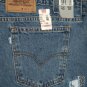 VINTAGE 1996 LEVI'S 553 RELAXED TAPERED LEG MEDIUM STONEWASH BLUE DENIM JEANS Made In USA W42 L32
