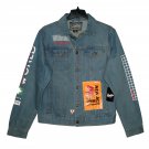 $198.00 BROOKLYN CLOTH MFG CO. TRUCKER JACKET 'NEW AGE' IN MEDIUM BLUE DENIM JACKET - in size M