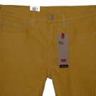 $69.50 LEVI'S 502 REGULAR TAPER CORDUROY COOL YELLOW CORDS STRETCH PANTS in size W29 L32
