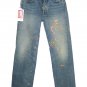 $345 LVC 1955 501 XX 'DO ONE' BIG E SELVEDGE EMBROIDERED SPLATTER DENIM JEANS W28 L34