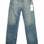 $345 LVC 1955 501 XX 'DO ONE' BIG E SELVEDGE EMBROIDERED SPLATTER DENIM JEANS W28 L34