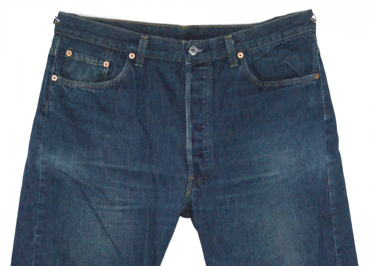 VINTAGE 2001 LEVI'S 501 CLASSIC BLUE DENIM JEANS - Made in USA in size W38 L34 (Actual size 36 29)