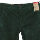 $69.50 LEVI'S XX CHINO STANDARD TAPER CORDUROY GREEN WATER-LESS STRETCH PANTS in size W32 L32