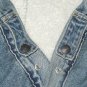 $98.00 LEVI'S SHERPA TRUCKER JACKET DISTRESSED MEDIUM STONEWASH BLUE DENIM SNAP BUTTON in size 3XL