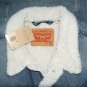$98.00 LEVI'S SHERPA TRUCKER JACKET DISTRESSED MEDIUM STONEWASH BLUE DENIM SNAP BUTTON in size 3XL