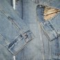 $98.00 LEVI'S SHERPA TRUCKER JACKET DISTRESSED MEDIUM STONEWASH BLUE DENIM SNAP BUTTON in size 3XL