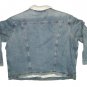 $98.00 LEVI'S SHERPA TRUCKER JACKET DISTRESSED MEDIUM STONEWASH BLUE DENIM SNAP BUTTON in size 3XL