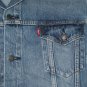 $98.00 LEVI'S TRUCKER JACKET VINTAGE RELAXED MEDIUM STONEWASH BLUE DISTRESSED WATER-LESS DENIM - 3XL