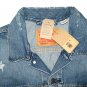 $98.00 LEVI'S TRUCKER JACKET VINTAGE RELAXED MEDIUM STONEWASH BLUE DISTRESSED WATER-LESS DENIM - 3XL