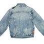 $198 LEVI'S PREMIUM BIG E TRUCKER JACKET VINTAGE RELAXED STITCHWORK STONEWASH WATER-LESS DENIM - XS