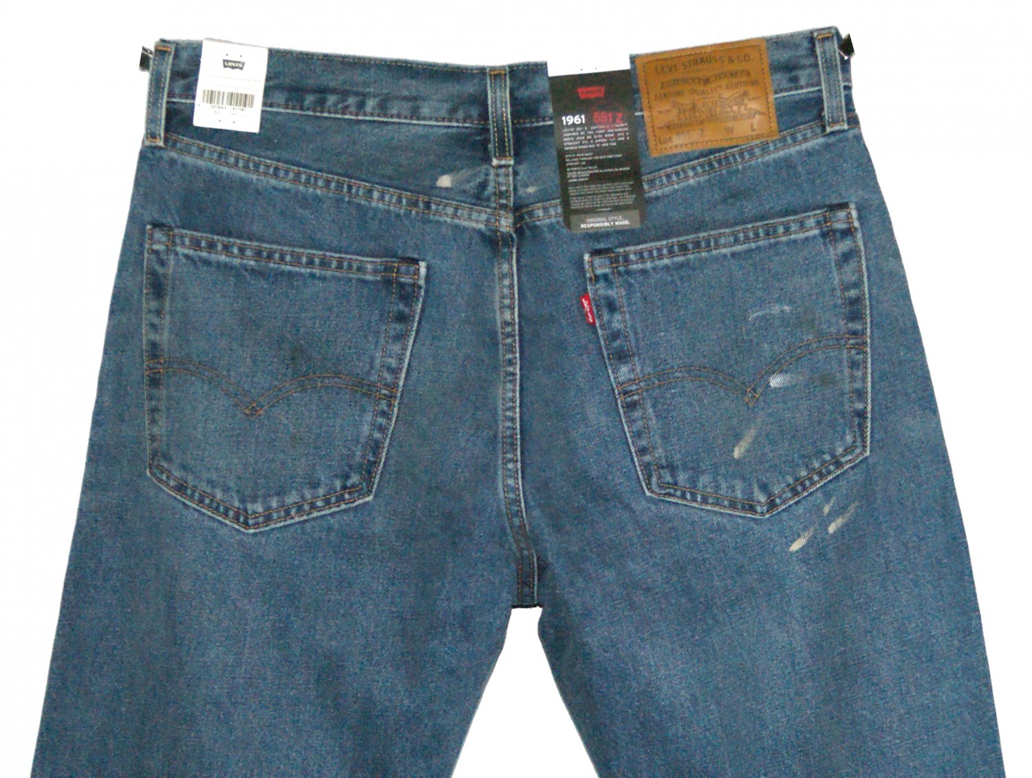 $108 LEVIS 551Z PREMIUM BIG E AUTHENTIC STRAIGHT 1961 HEADING NORTH COTTONIZED HEMP JEANS W28 L32