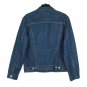 $89.50 LEVI'S TRUCKER JACKET IN MEDIUM INDIGO BLUE HEMP COTTON DENIM JACKET - in size M (Medium)