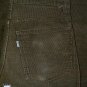 VINTAGE 1980 LEVI'S 519 CORDUROY CORDS MEDIUM BROWN PANTS WHITE TAB Made in USA W28 L31