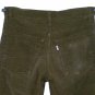 VINTAGE 1980 LEVI'S 519 CORDUROY CORDS MEDIUM BROWN PANTS WHITE TAB Made in USA W28 L31