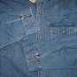 $79.50 LEVI'S RELAXED FIT WESTERN SHIRT STONEWASH BLUE COTTONIZED HEMP DENIM CORDUROY COLLAR - XXL
