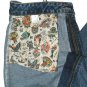 ED HARDY WOMEN'S SKATER LOOSE FIT JEANS BORN FREE PAINTED BIRDS WIDE LEG DENIM JEANS W32