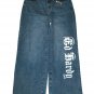 ED HARDY WOMEN'S SKATER LOOSE FIT JEANS BORN FREE PAINTED BIRDS WIDE LEG DENIM JEANS W32
