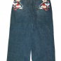 ED HARDY WOMEN'S SKATER LOOSE FIT JEANS BORN FREE PAINTED BIRDS WIDE LEG DENIM JEANS W32