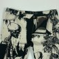 REBEL VENGEANCE MONOCHROME SKULLS ALL OVER GRAPHIC PRINT CARGO FRINGE PUNK STREETWEAR PANTS W34