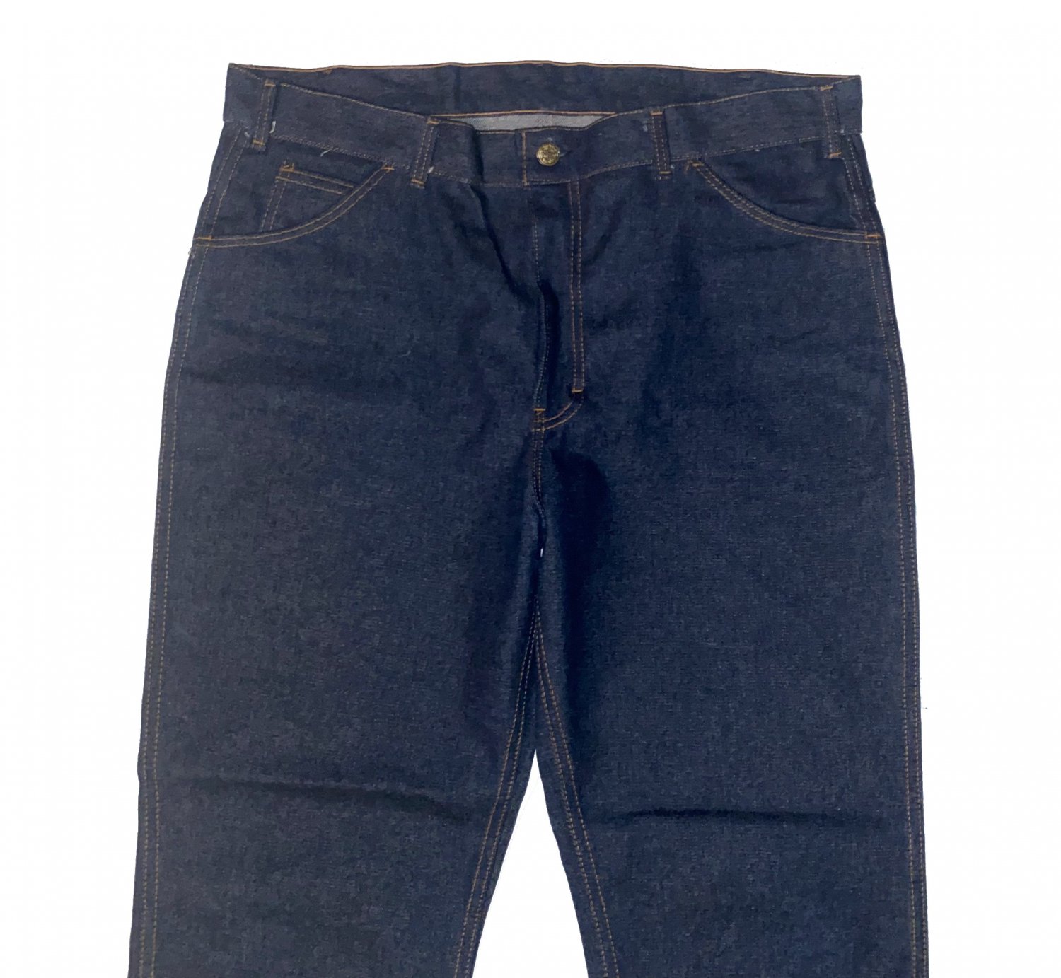 VINTAGE 1970s SADDLE KING CLASSIC DARK INDIGO BLUE DENIM JEANS - MADE IN THE USA W38 L30