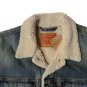 $108.00 LEVI'S SHERPA LINED TRUCKER JACKET SNAP BUTTON MEDIUM STONEWASH BLUE DENIM in size XXL
