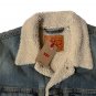 $108.00 LEVI'S SHERPA LINED TRUCKER JACKET SNAP BUTTON MEDIUM STONEWASH BLUE DENIM in size XXL