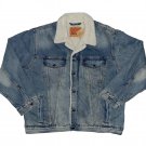 $108.00 LEVI'S SHERPA LINED TRUCKER JACKET SNAP BUTTON MEDIUM STONEWASH BLUE DENIM in size XXL